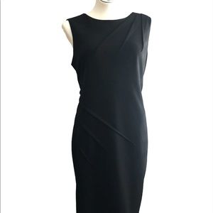 Calvin Klein Ruched Black Sheath Dress